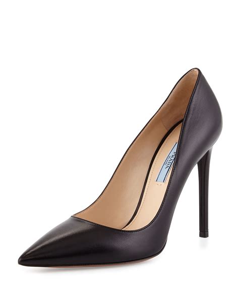 prada two-tone leather pointy toe pumps|prada pumps and ballerinas.